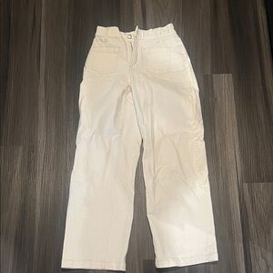 Madewell Cream Wide Leg Jeans